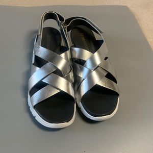 Cole Haan Silver Sandals Like New Sz 9M